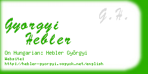 gyorgyi hebler business card